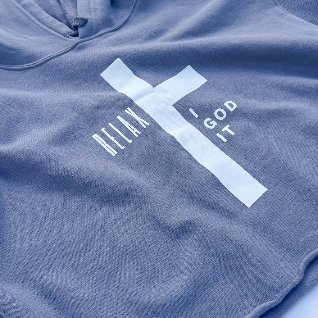 GOD IT CROSS CROP HOODIE (WOMENS)