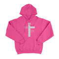 "RELAX I GOD IT" CROSS DESIGN UNISEX HOODIE (HOT PINK)